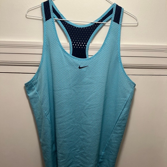 Nike Teal/Navy Blue Mesh Women’s Reversible Lacrosse Jersey - Picture 1 of 6